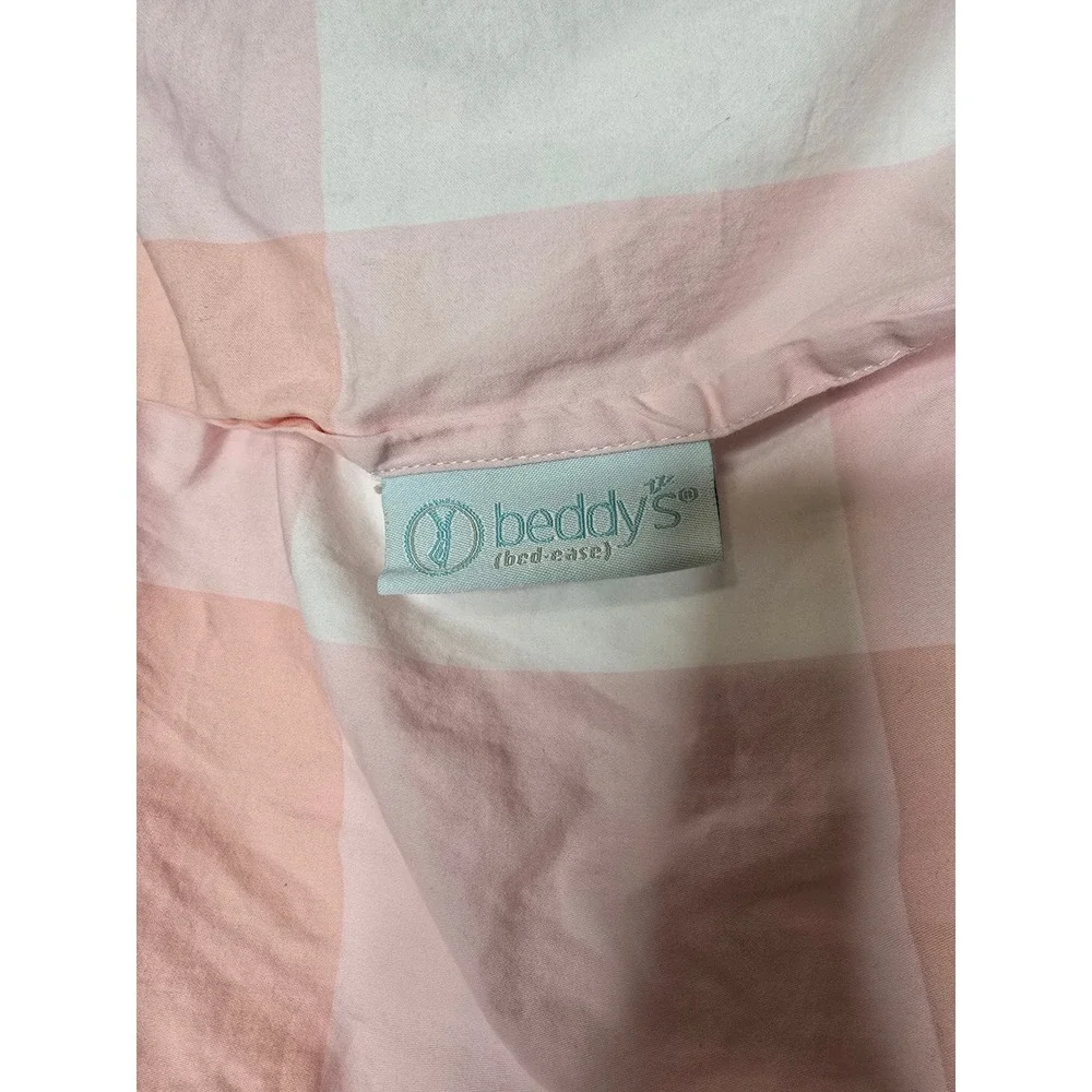 Beddy's Pink Plaid Quilted Pillowcase White Buffalo Check Bed-Case Envelope